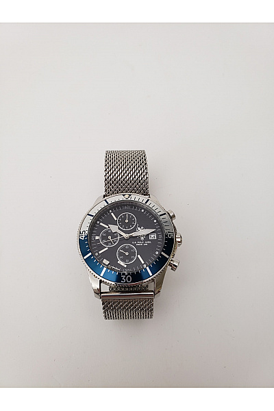 U.S.POLO ASSN. Pánské chronografové hodinky stříbrné s modrým ciferníkem | U.S.POLO ASSN. | obrázek 2