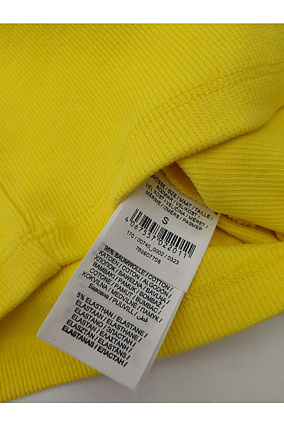 REVIEW Žluté bavlněné crop top tílko s potiskem a nápisem Velikost S | REVIEW | obrázek 5