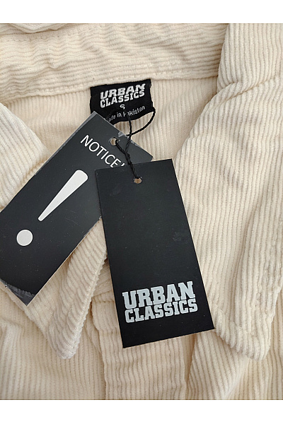 URBAN CLASSICS Béžová manšestrová košilová bunda oversize Velikost S | URBAN CLASSICS | obrázek 7