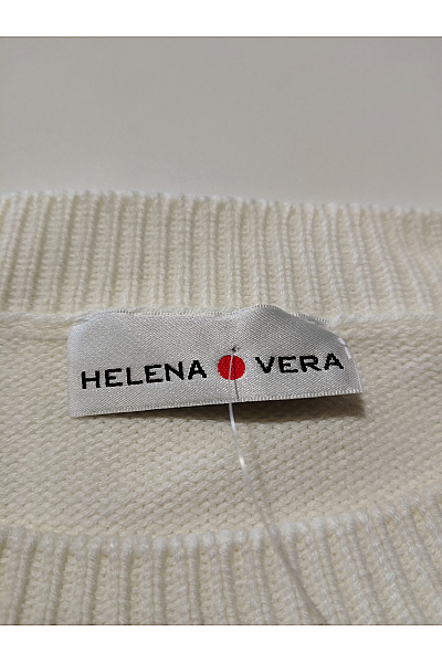 HELENA VERA Bílý pletený pulovr s kamínky Velikost DE 50 | HELENA VERA | obrázek 10