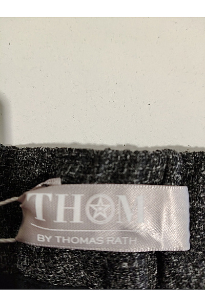 THOM By Thomas Rath Šedé široké kalhoty s vysokým pasem a puky Velikost DE 36 | THOM By Thomas Rath | obrázek 11