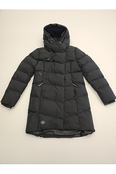 Ragwear Černá Dlouhá Prošívaná Zimní Bunda S Kapucí Velikost EU L