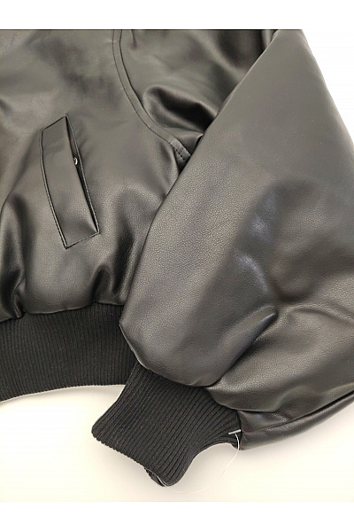 Černá dámská bomber bunda oversize krátká Vel. XL | Unimoda | obrázek 4