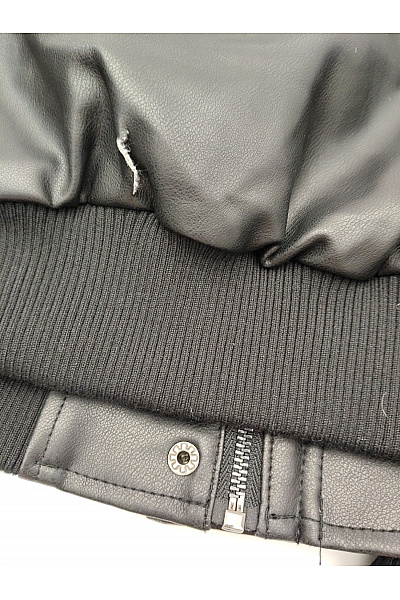 Černá dámská bomber bunda oversize krátká Vel. XL | Unimoda | obrázek 7