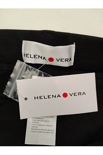 HELENA VERA Černé elegantní kalhoty s vysokým pasem a širokými nohavicemi Vel. DE 40 | HELENA VERA | obrázek 8