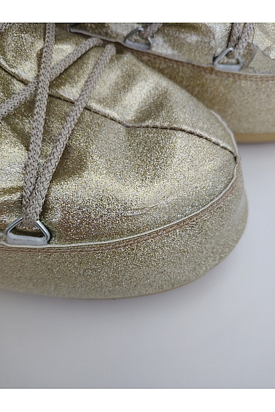 Moon Boot Zlaté třpytivé sněhule se šněrováním zimní Velikost 39/41 | Moon Boot | obrázek 6
