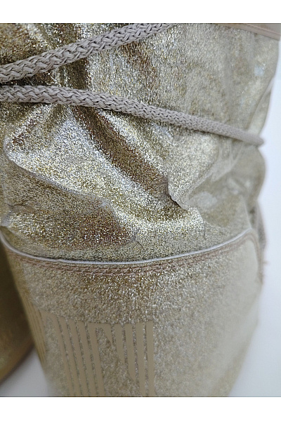 Moon Boot Zlaté třpytivé sněhule se šněrováním zimní Velikost 39/41 | Moon Boot | obrázek 11