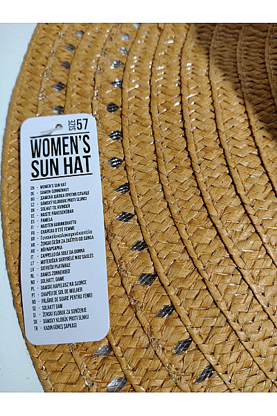dámský letní slaměný klobouk se širokou krempou Vel. 57 | Unimoda | obrázek 4