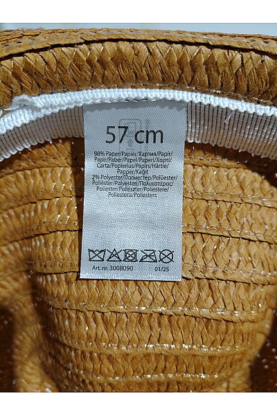 dámský letní slaměný klobouk se širokou krempou Vel. 57 | Unimoda | obrázek 5