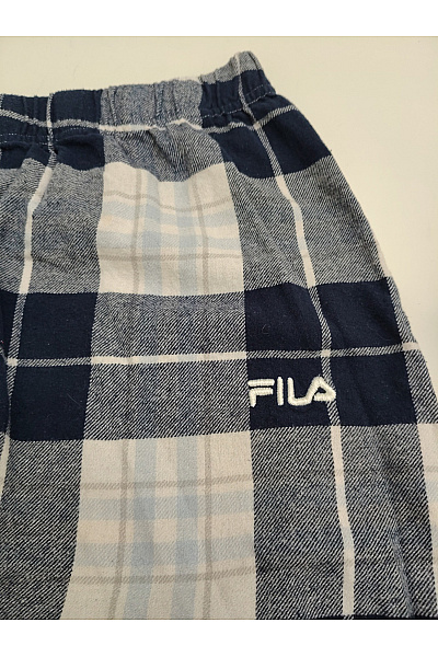 FILA Pánské bavlněné pyžamo s kostkovanými kalhotami Vel. EU XL | FILA | obrázek 4