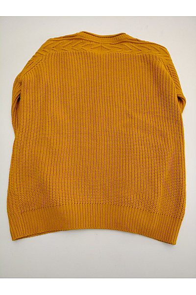 House Žlutý pletený copánkový pulovr oversized Velikost EU S | House | obrázek 5