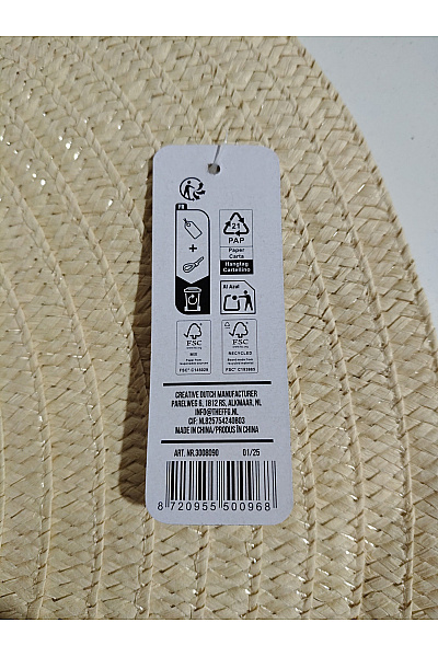 Béžový slaměný klobouk se širokou krempou Velikost 57 | Unimoda | obrázek 5