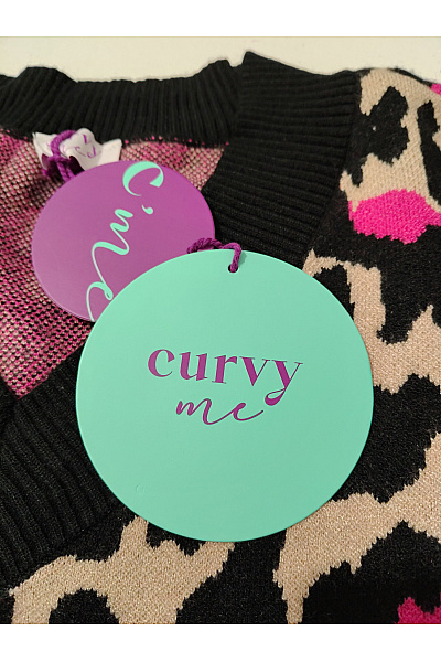 curvy me Dámský pulovr s leopardím vzorem oversized do véčka Velikost DE 44 | curvy me | obrázek 8