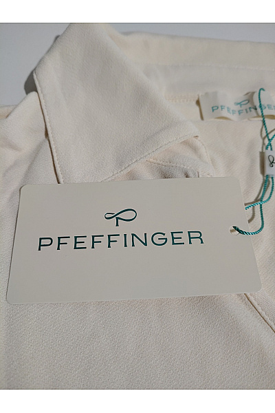 PFEFFINGER Béžové dámské tričko s dlouhým rukávem a límečkem Velikost DE 48 | PFEFFINGER | obrázek 4