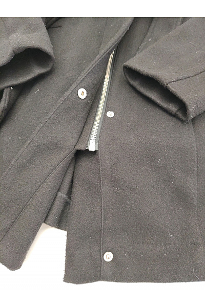 VERO MODA Černý krátký elegantní kabát s kapucí a páskem Velikost EU XS | VERO MODA | obrázek 3