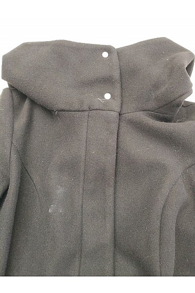 VERO MODA Černý krátký elegantní kabát s kapucí a páskem Velikost EU XS | VERO MODA | obrázek 4