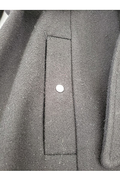 VERO MODA Černý krátký elegantní kabát s kapucí a páskem Velikost EU XS | VERO MODA | obrázek 7