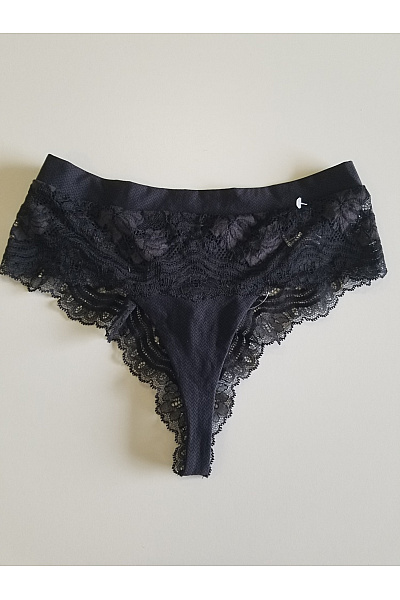 černé krajkové kalhotky Velikost S | Unimoda | obrázek 2