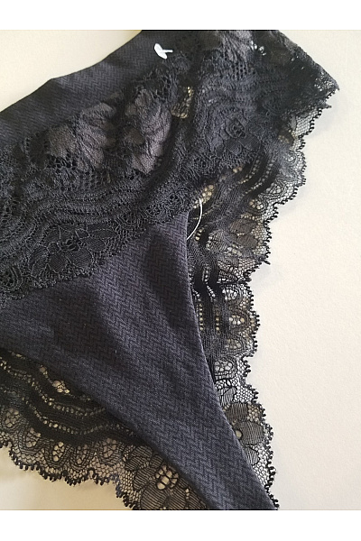 černé krajkové kalhotky Velikost S | Unimoda | obrázek 3