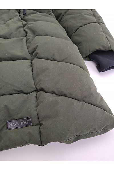 NAVAHOO Pánská khaki prošívaná zimní bunda s kapucí Vel. xl | NAVAHOO | obrázek 9