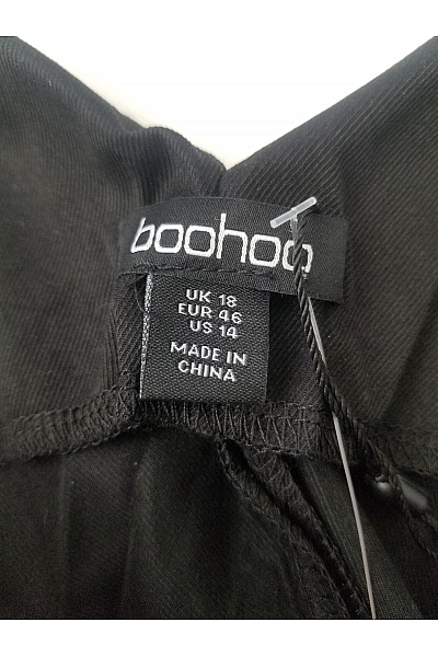 boohoo Hnědé palazzo kalhoty se zavazováním Velikost EU 46 | boohoo | obrázek 13
