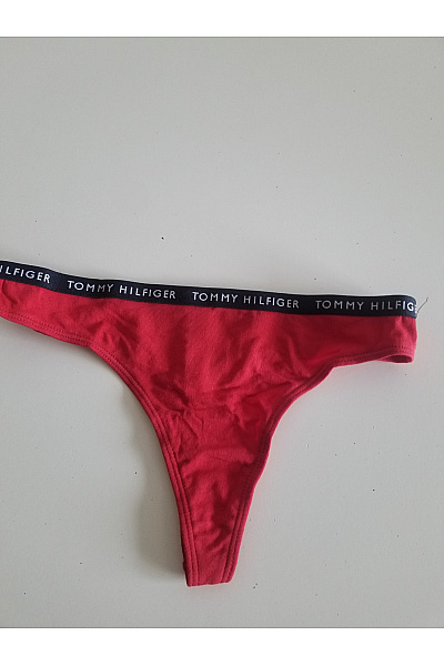 TOMMY HILFIGER Dámské Bavlněné Kalhotky červené Velikost S