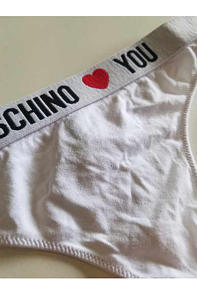 MOSCHINO Dámské bavlněné kalhotky bílé Vel. EU 36 | MOSCHINO | obrázek 2