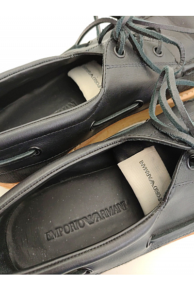 ARMANI Pánské černé šněrovací polobotky na platformě volnočasové Velikost 45 | ARMANI | obrázek 8