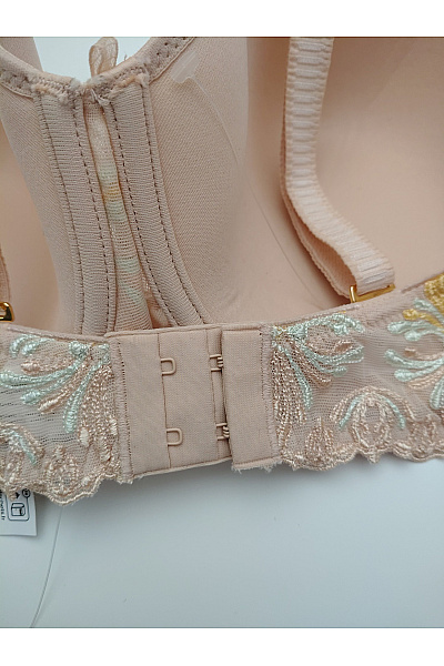 Béžová hladká kosticová podprsenka s krajkou Vel. 90D | Unimoda | obrázek 6