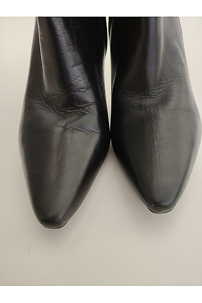 Donna Karan Černé elegantní vysoké kozačky na vysokém podpatku se špičatou špičkou Vel. 39 | Donna Karan | obrázek 11