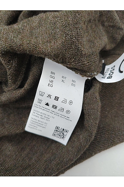 Hugo Boss Hnědý vlněný pulovr basic elegantní podzimní Velikost EU XL | Hugo Boss | obrázek 5