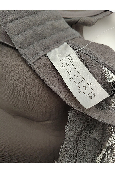 Hnědá pruhovaná kosticová podprsenka s krajkou Vel. 95 | Unimoda | obrázek 8