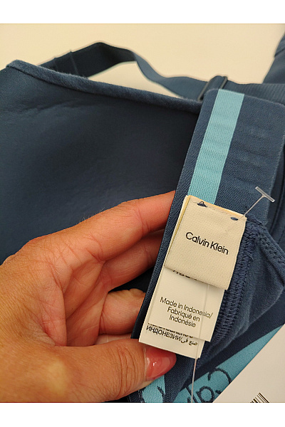 Calvin Klein Modrá bavlněná sportovní braletová podprsenka s překříženými zády Vel. EU S | Calvin Klein | obrázek 6