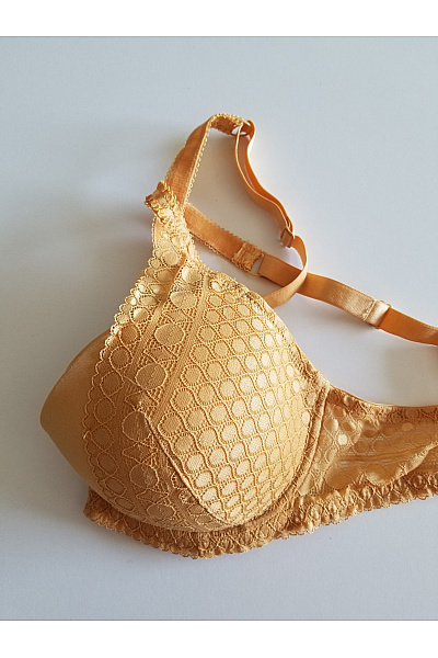 Dámská krajková podprsenka push up zlatá | Unimoda | obrázek 5