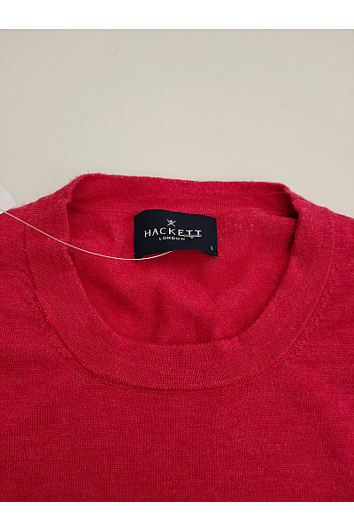 HACKETT Červený vlněný pulovr basic Velikost M | HACKETT | obrázek 4