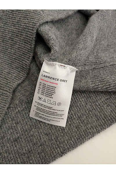 LAWRENCE GREY Pánský hnědý kašmírový pulovr basic Velikost S | LAWRENCE GREY | obrázek 6