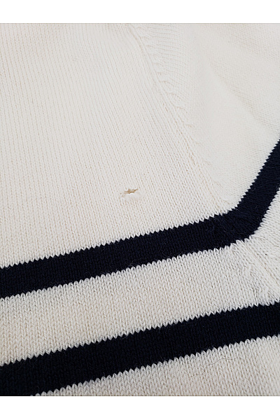 TOMMY HILFIGER Béžový pruhovaný pletený pulovr na knoflíky Vel. EU XS | TOMMY HILFIGER | obrázek 3