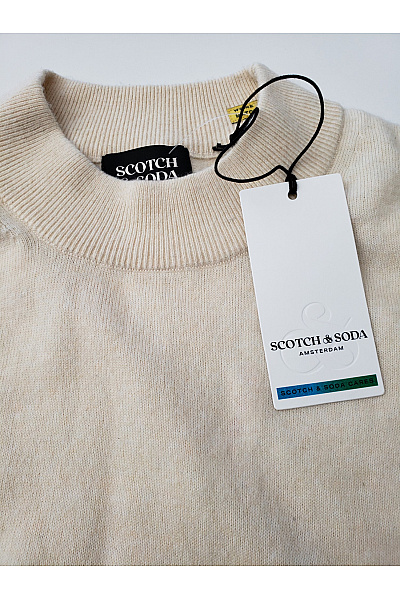 Scotch & Soda Béžový pletený pulovr se stojáčkem basic Vel. EU L | Scotch & Soda | obrázek 4
