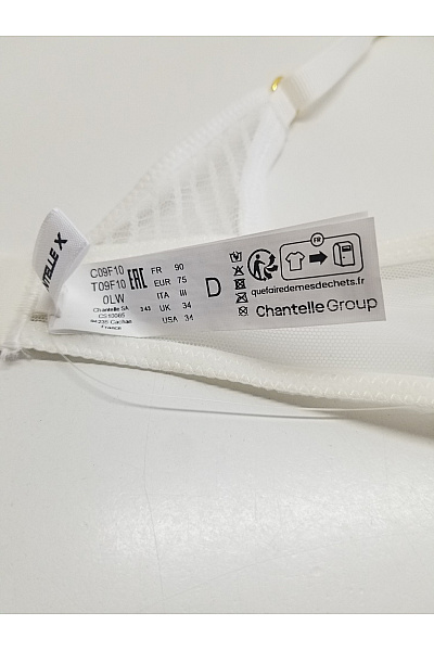 Chantelle Bílá krajková kosticová podprsenka s ozdobnými ramínky Velikost EU 75D | Chantelle | obrázek 5