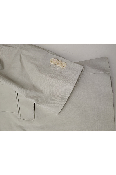 Pánský bavlněný společenský oblek béžový smart casual Vel. EU 52 | Unimoda | obrázek 7