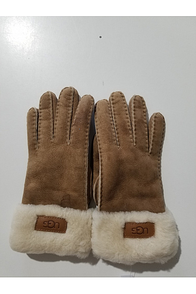 UGG Dámské Hnědé Zimní Rukavice S Kožíškem