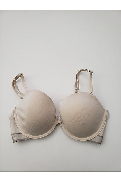 Calvin Klein Béžová hladká push up podprsenka s kosticemi Vel. 75D | Calvin Klein | obrázek 2