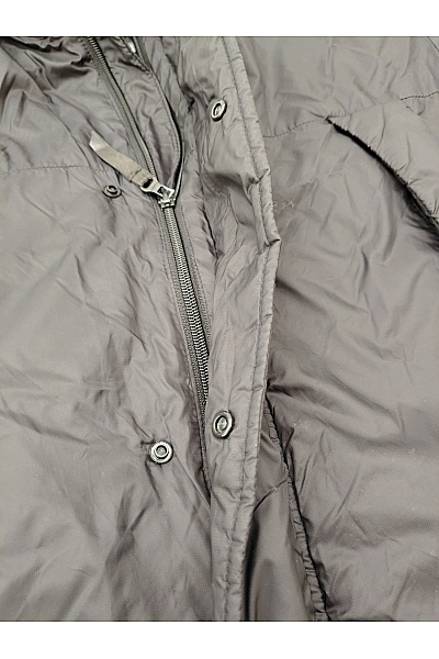 PULL&BEAR Černá zimní parka s kapucí se zipem Velikost M | PULL&BEAR | obrázek 7
