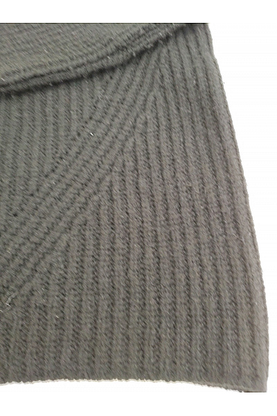 Hnědý dámský oversized rolák žebrovaný pletený pulovr Vel. 38 | Unimoda | obrázek 3