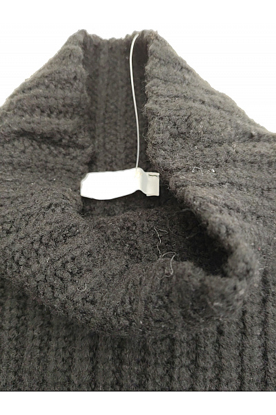 Hnědý dámský oversized rolák žebrovaný pletený pulovr Vel. 38 | Unimoda | obrázek 5