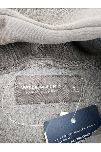 Abercrombie&Fitch Pánská bavlněná oversized mikina s kapucí a klokaní kapsou šedá Vel. L | Abercrombie&Fitch | obrázek 7