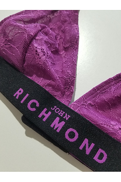 John Richmond Fialová krajková braletová podprsenka trojúhelníková Vel. M | John Richmond | obrázek 3