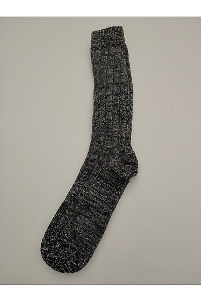 Happy Socks Šedé žebrované Ponožky