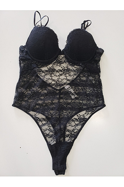 WOMEN`SECRET Dámské černé krajkové body s push-up košíčky Velikost EU 75C | WOMEN`SECRET | obrázek 2