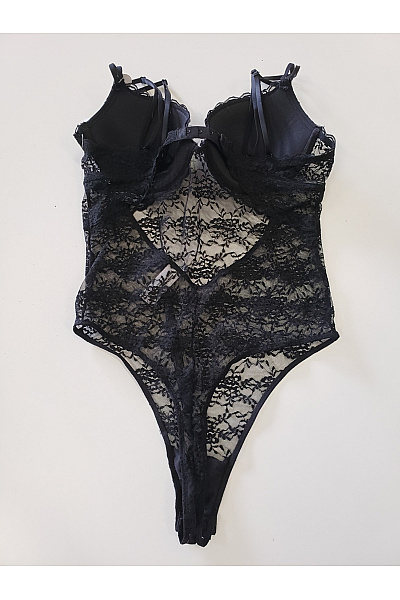 WOMEN`SECRET Dámské černé krajkové body s push-up košíčky Velikost EU 75C | WOMEN`SECRET | obrázek 5